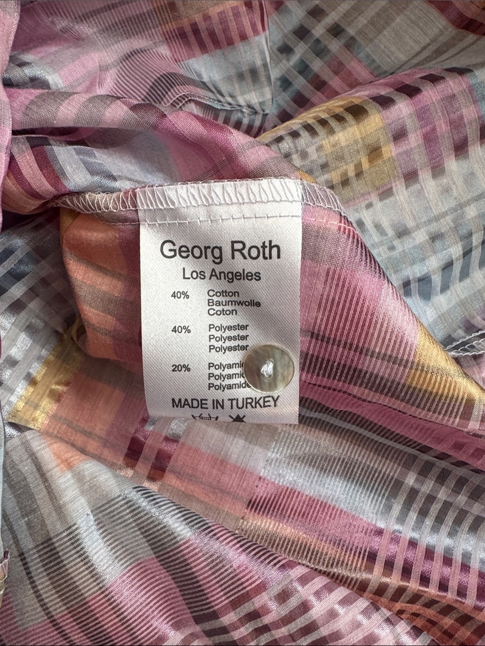 Georg Roth Multicolor Plaid Button-Up Shirt - Picture 4 of 4